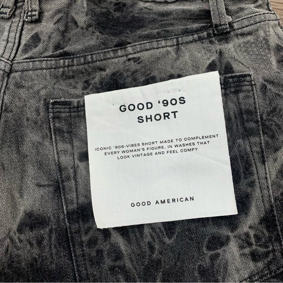 Good American Good 90s Denim Jeans Shorts High Waisted Black size 26 - Picture 5 of 7